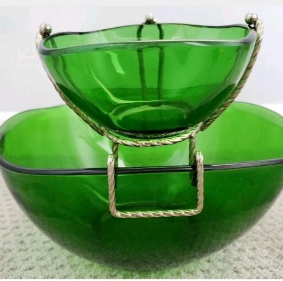 VERECO France Chip N Dip Emerald Bowls & Anchor - Picture 3 of 7